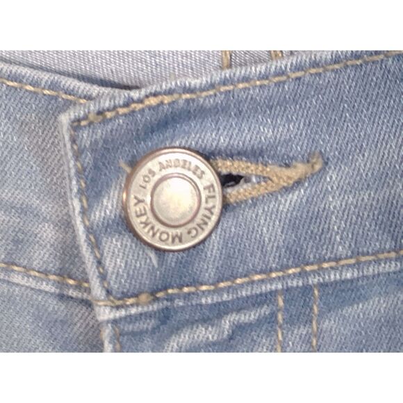 Flying Monkey Platinum Light Wash Ankle Skinny Jeans | Distressed | Size 29 - Picture 3 of 7